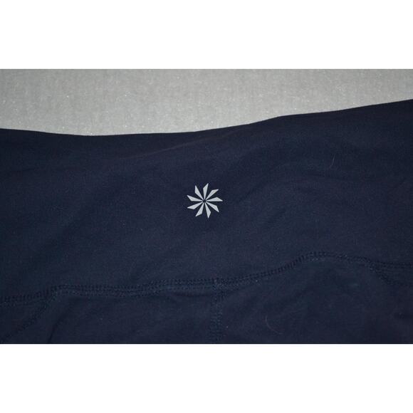 30165 Athleta Gym Pants Leggings Capris Blue Nylon Blend Size Small Womens - Picture 1 of 10
